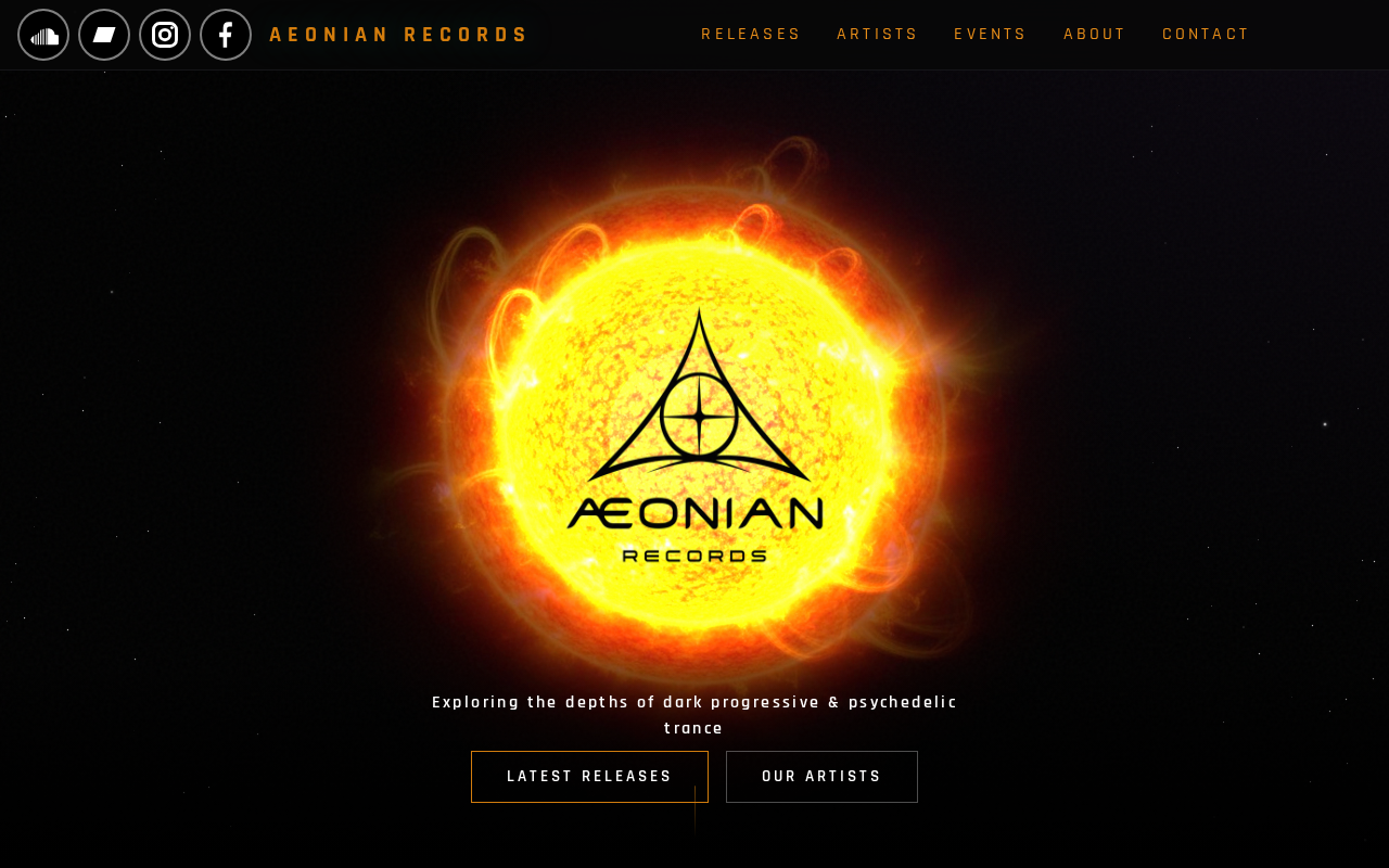 Aeonian Records website preview